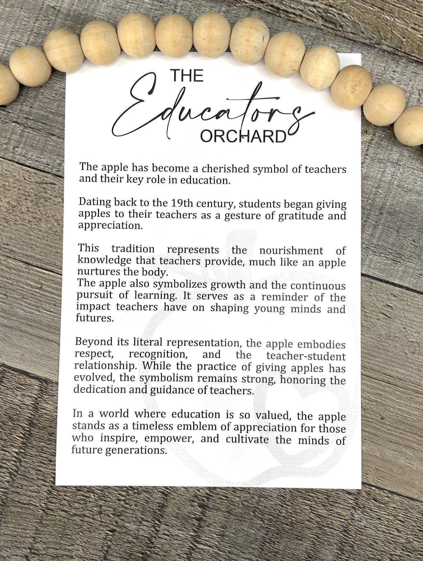 "The Educator's Orchard" Story Ornament