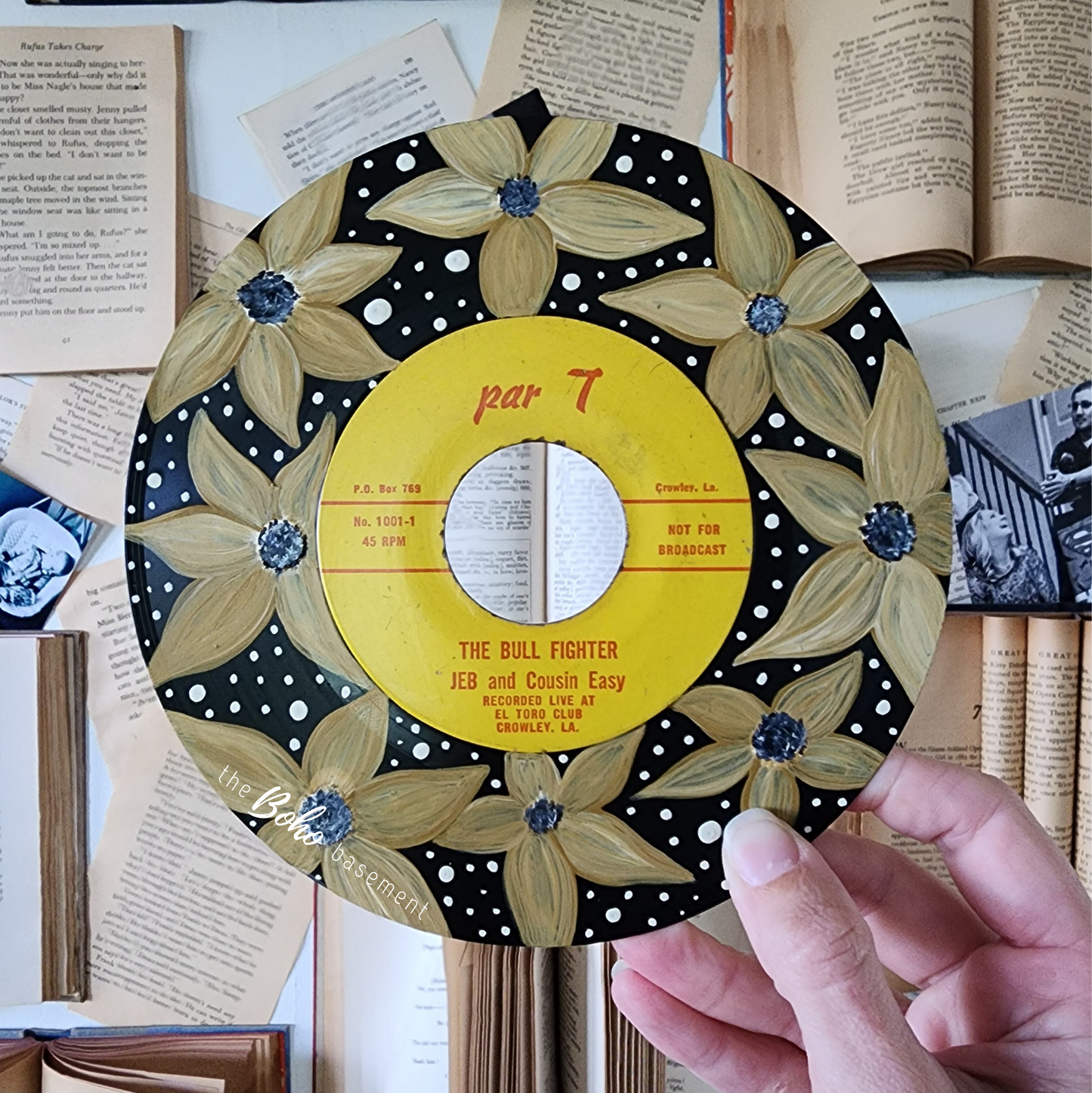 Hand-Painted Vintage Record (010)