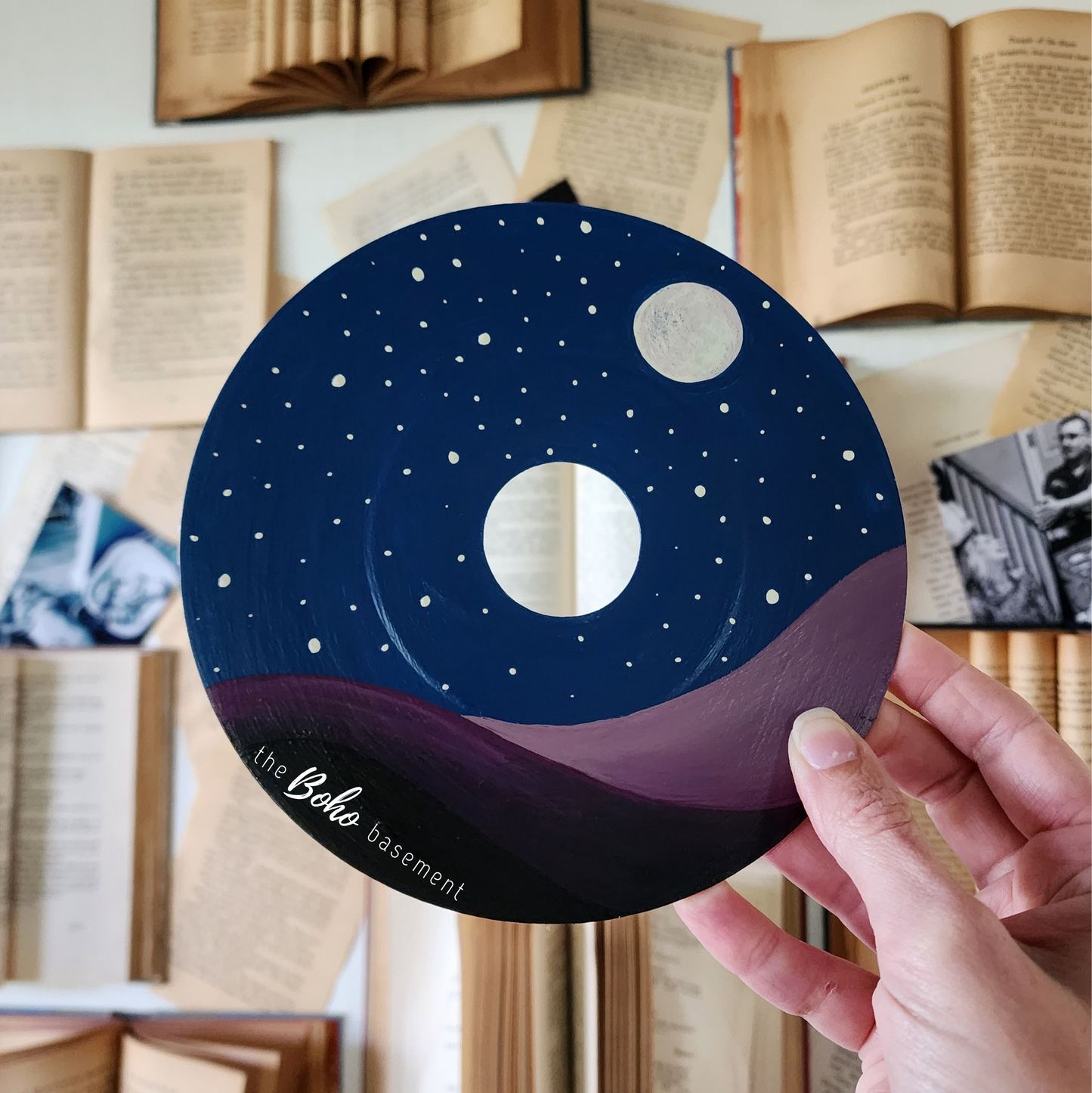 Hand-Painted Vintage Record (012)