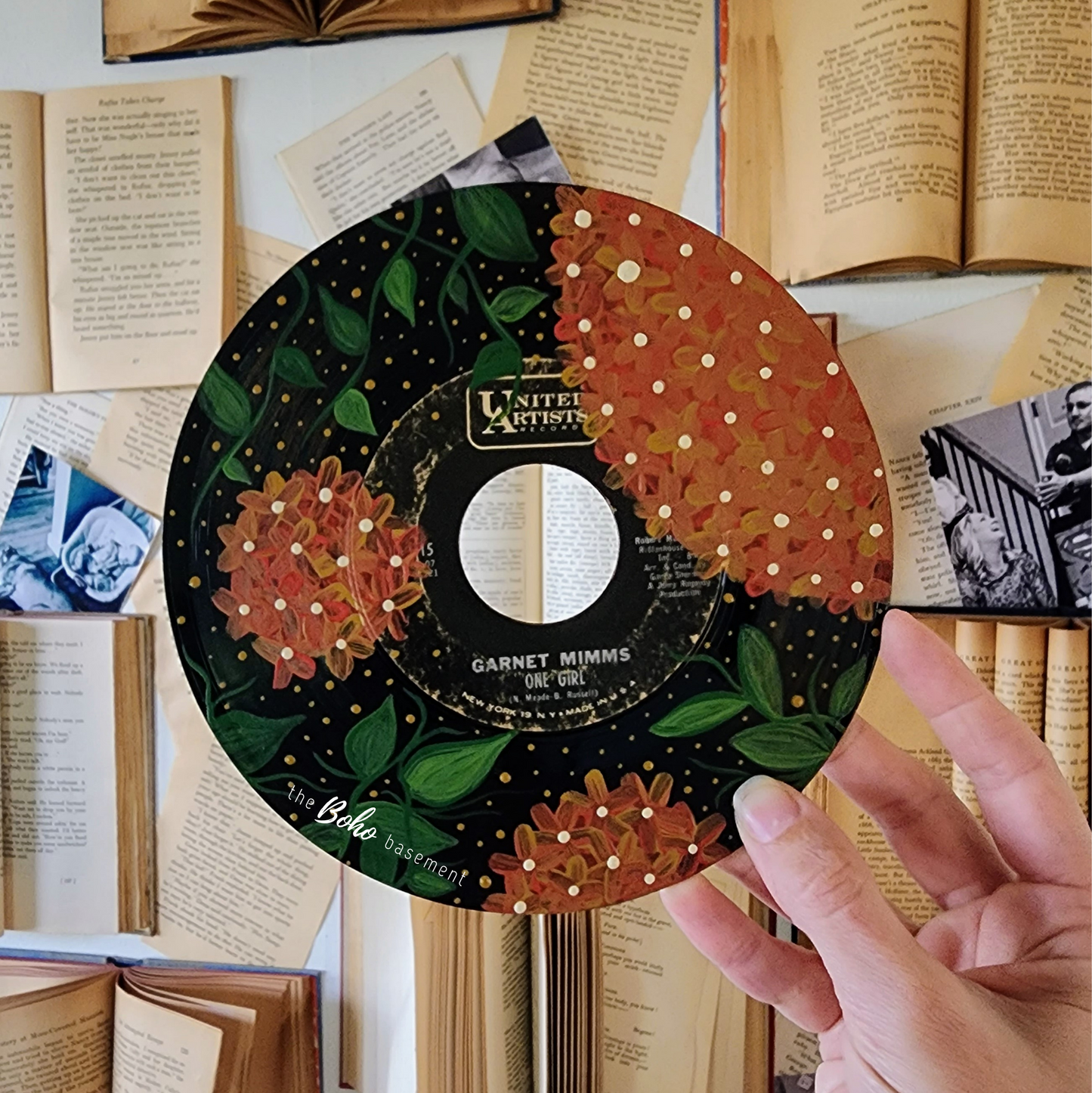 Hand-Painted Vintage Record (004)