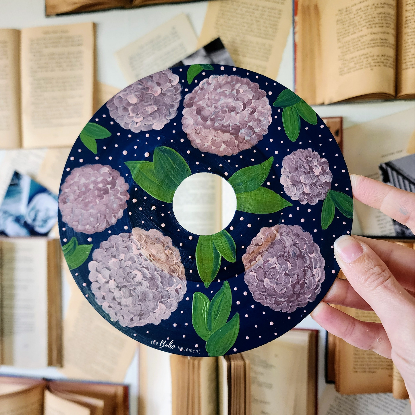 Hand-Painted Vintage Record (009)