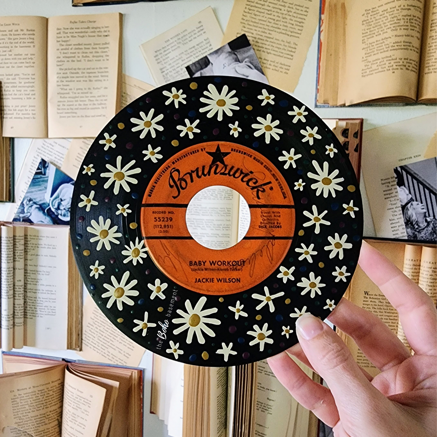 Hand-Painted Vintage Record (017)