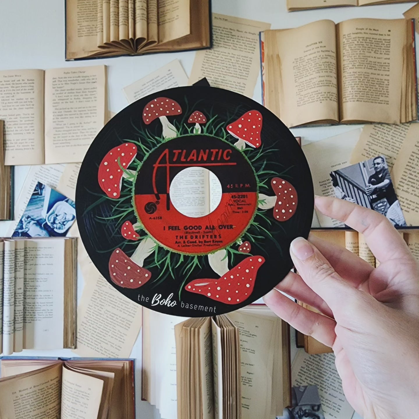 Hand-Painted Vintage Record (016)