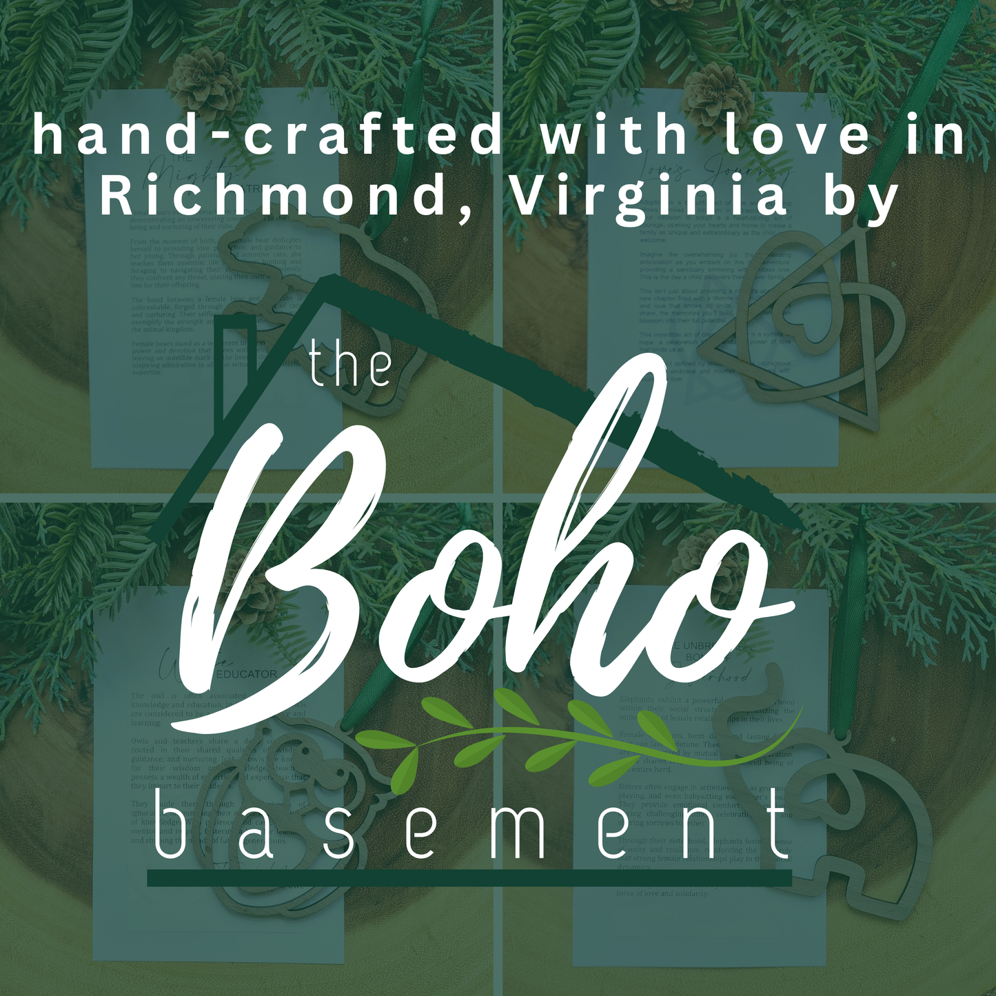 "Lost In The Pages" Walnut Story Ornament