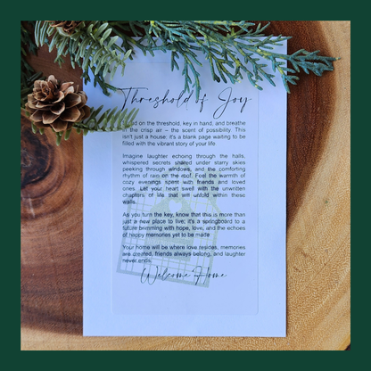 "Threshold of Joy" Walnut Story Ornament