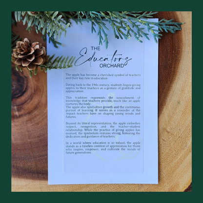 "The Educator's Orchard" Walnut Story Ornament