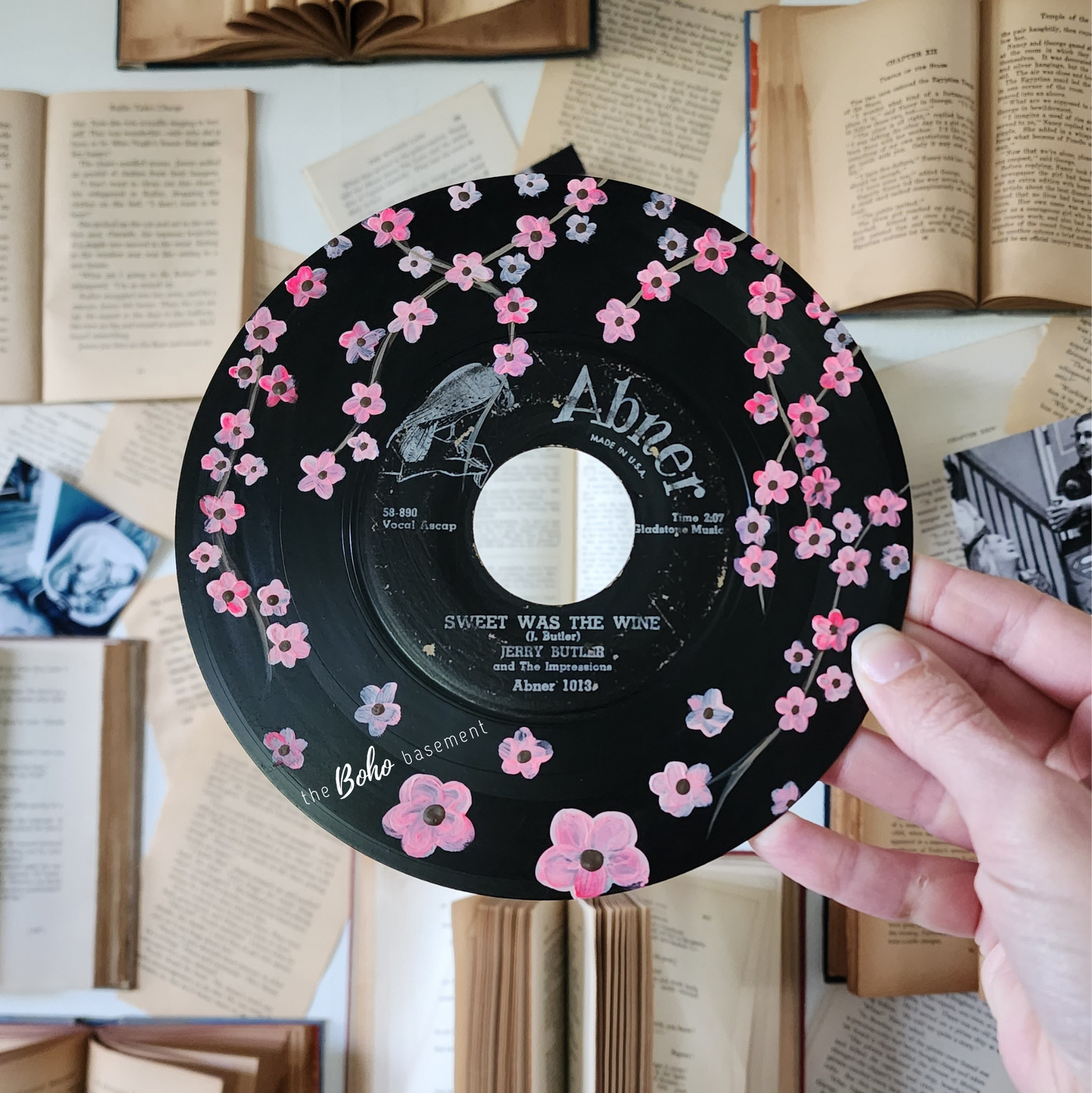 Hand-Painted Vintage Record (005)