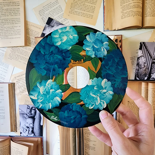Hand-Painted Vintage Record (020)