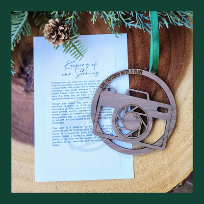 "Keepers Of Our Stories" Walnut Story Ornament