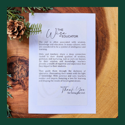 "The Wise Educator" Walnut Story Ornament