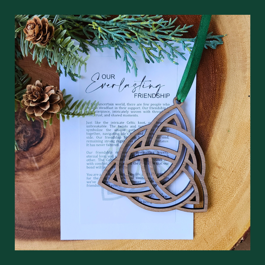 "Our Everlasting Friendship" Walnut Story Ornament
