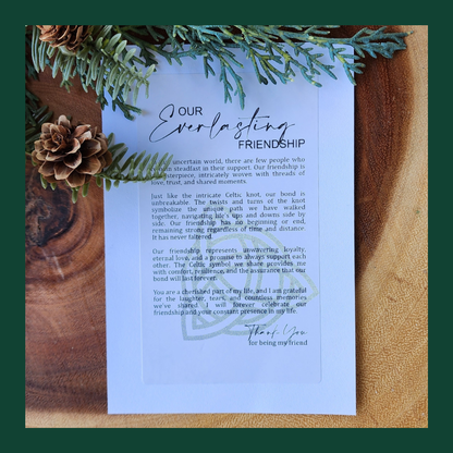 "Our Everlasting Friendship" Walnut Story Ornament
