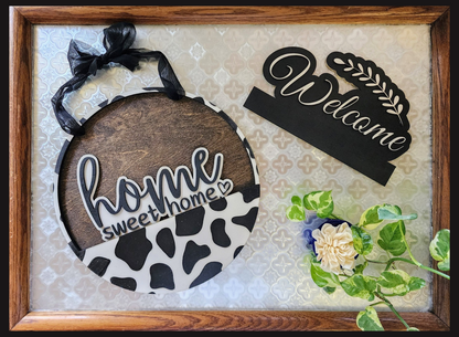 COW PRINT Interchangeable Door Hanger (Special Edition)