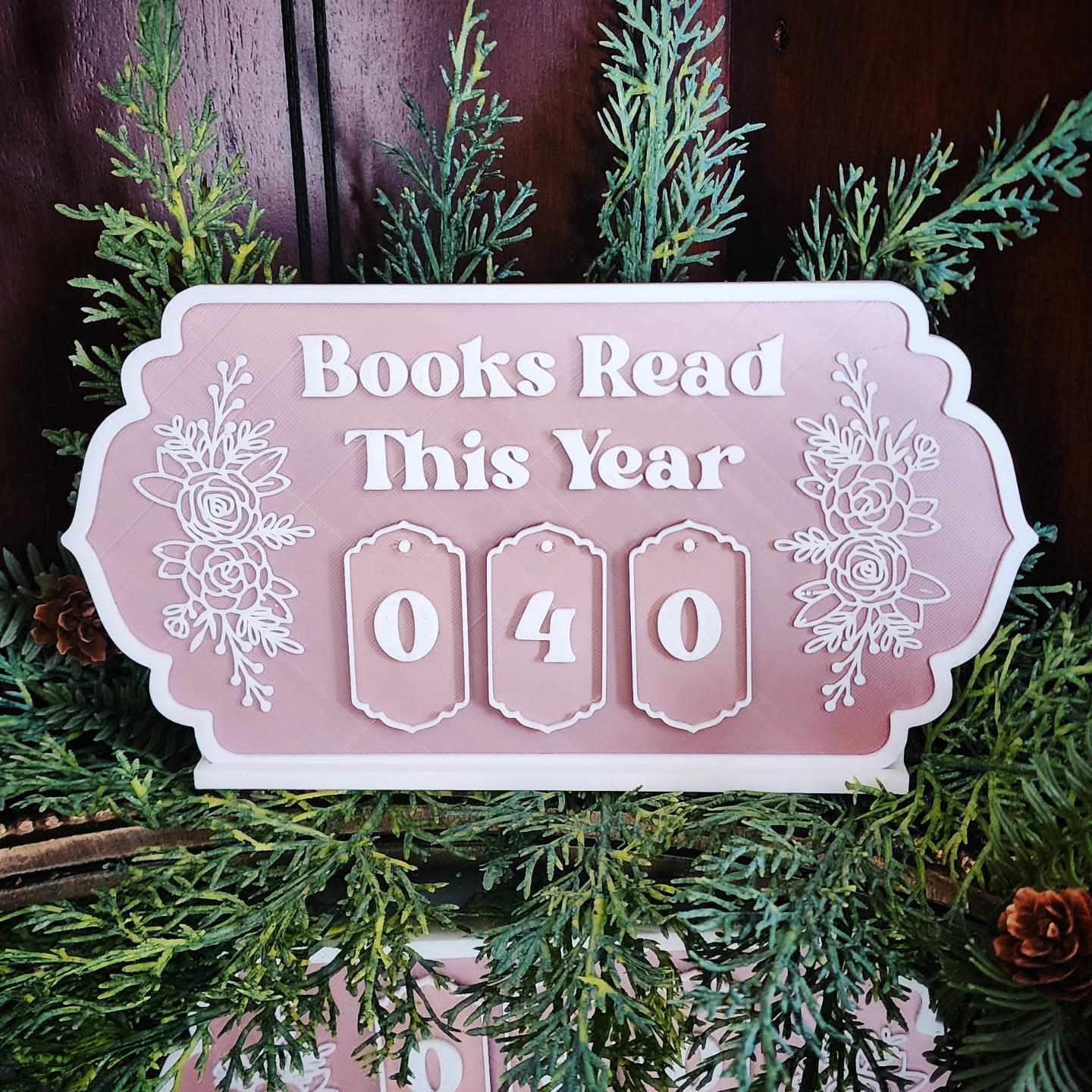 "Books Read This Year" Shelf Sitter