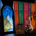 "Starry Mountain" Stained Glass Book Nook