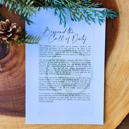 "Beyond the Call of Duty" Veteran Story Ornament
