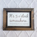 "Pajama O'Clock" Sign
