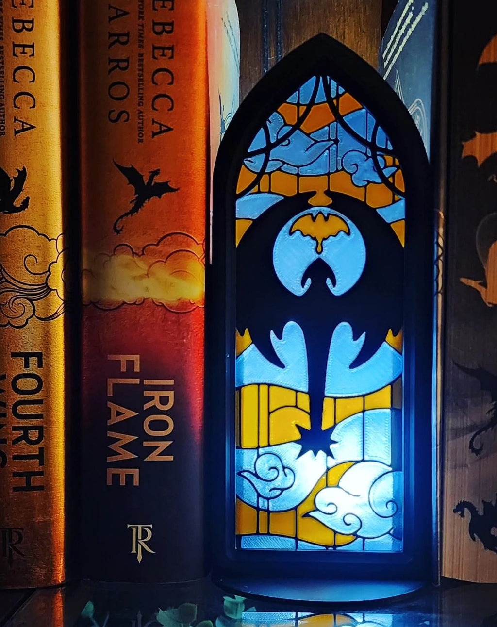 "Dragon Clouds" Stained Glass Book Nook