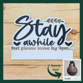 "Please Leave by 9" Pocket Insert